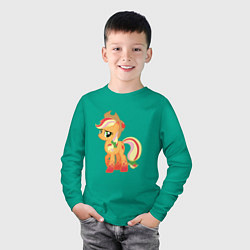 Лонгслив хлопковый детский My Little Pony - AppleJack, цвет: зеленый — фото 2