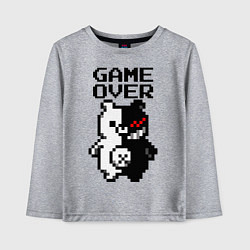 Лонгслив хлопковый детский MONOKUMA GAME OVER, цвет: меланж