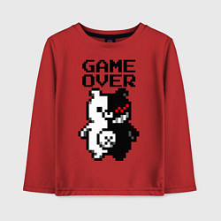 Лонгслив хлопковый детский MONOKUMA GAME OVER, цвет: красный