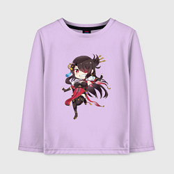 Лонгслив хлопковый детский Чиби Бэй Доу, цвет: лаванда