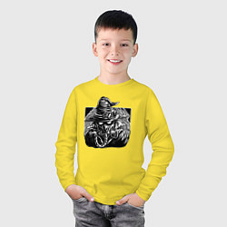 Лонгслив хлопковый детский Стимпанк Steampunk Z, цвет: желтый — фото 2