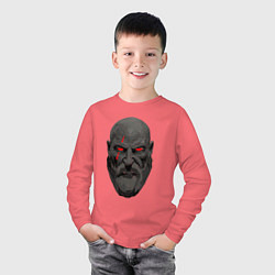 Лонгслив хлопковый детский Kratos ART, цвет: коралловый — фото 2