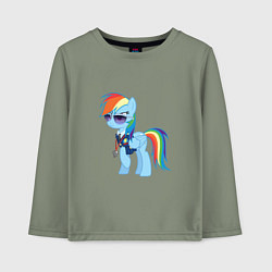 Лонгслив хлопковый детский Pony - Rainbow Dash, цвет: авокадо