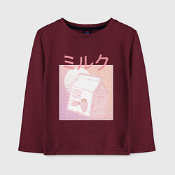 Детский лонгслив Vaporwave Strawberry Milk