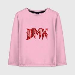 Лонгслив хлопковый детский DMX - Red & White, цвет: светло-розовый