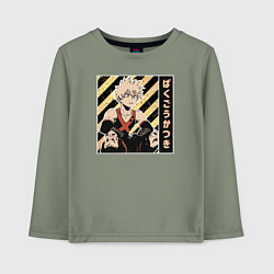 Лонгслив хлопковый детский Моя геройская академия Бакуго, цвет: авокадо