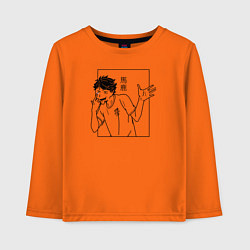 Лонгслив хлопковый детский Ойкава Тоору Haikyuu, цвет: оранжевый