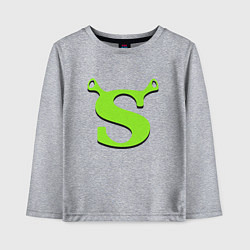 Лонгслив хлопковый детский Shrek: Logo S, цвет: меланж