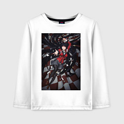 Лонгслив хлопковый детский Kakegurui Yumeko Jabami art, цвет: белый