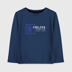 Лонгслив хлопковый детский FC Chelsea Stamford Bridge 202122, цвет: тёмно-синий