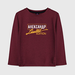 Лонгслив хлопковый детский Александр Limited Edition, цвет: меланж-бордовый