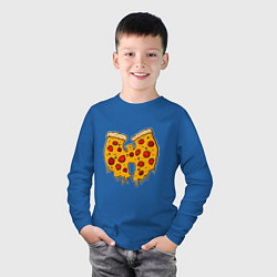 Лонгслив хлопковый детский Wu-Tang Pizza, цвет: синий — фото 2
