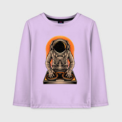 Лонгслив хлопковый детский Космонавт диджей - cosmo DJ, цвет: лаванда