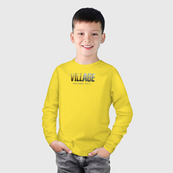 Лонгслив хлопковый детский Resident Evil Village Надпись, цвет: желтый — фото 2