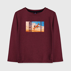 Лонгслив хлопковый детский Cowboy Bebop, цвет: меланж-бордовый