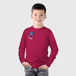 Лонгслив хлопковый детский Blind Isaac, цвет: маджента — фото 2