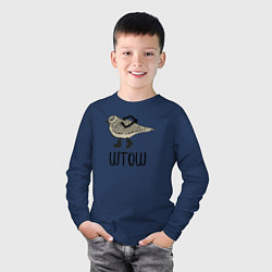 Лонгслив хлопковый детский Штош, цвет: тёмно-синий — фото 2