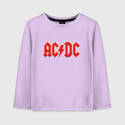Лонгслив хлопковый детский ACDC, цвет: лаванда