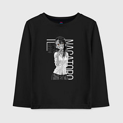 Лонгслив хлопковый детский Хаясэ Нагаторо, цвет: черный