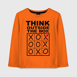 Детский лонгслив THINK OUTSIDE THE BOX