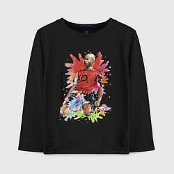 Лонгслив хлопковый детский Thierry Daniel Henry, цвет: черный
