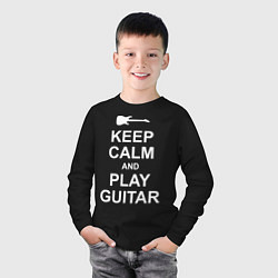 Лонгслив хлопковый детский PLAY GUITAR, цвет: черный — фото 2
