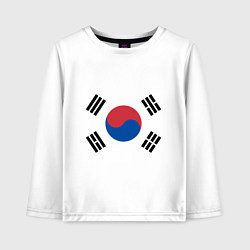 Детский лонгслив Корея Корейский флаг