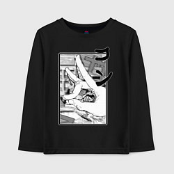 Лонгслив хлопковый детский Chainsaw man Kon, цвет: черный