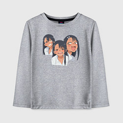 Лонгслив хлопковый детский Nagatoro, цвет: меланж