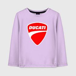 Лонгслив хлопковый детский DUCATI ДУКАТИ ЭМБЛЕМА, цвет: лаванда