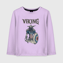 Лонгслив хлопковый детский Викинг Viking Воин Z, цвет: лаванда