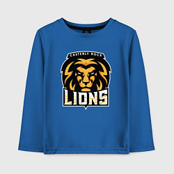Лонгслив хлопковый детский Lions, цвет: синий