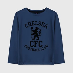 Лонгслив хлопковый детский Chelsea CFC, цвет: тёмно-синий