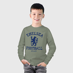 Лонгслив хлопковый детский Chelsea FC: Lion, цвет: авокадо — фото 2