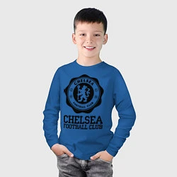 Лонгслив хлопковый детский Chelsea FC: Emblem, цвет: синий — фото 2