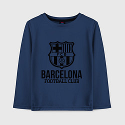 Лонгслив хлопковый детский Barcelona FC, цвет: тёмно-синий