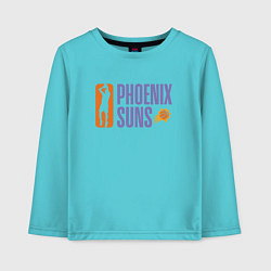 Лонгслив хлопковый детский NBA - Suns, цвет: бирюзовый