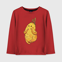Лонгслив хлопковый детский Милая картошка, цвет: красный