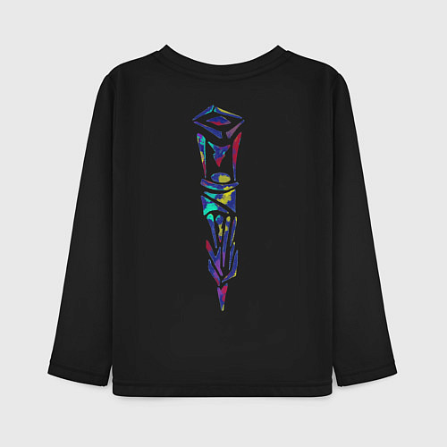 Детский лонгслив Глубина цвета и формы / Черный – фото 2