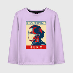 Лонгслив хлопковый детский Front-Line Hero, цвет: лаванда