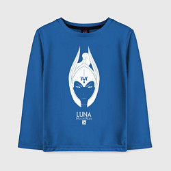 Лонгслив хлопковый детский Luna из Доты 2 Moon Rider, цвет: синий