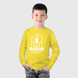 Лонгслив хлопковый детский Король кабанов, цвет: желтый — фото 2
