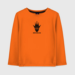 Лонгслив хлопковый детский Boris Brejcha Logo, цвет: оранжевый