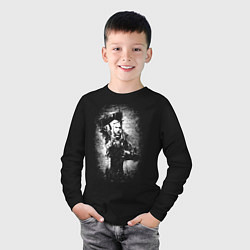 Лонгслив хлопковый детский Геральт, цвет: черный — фото 2