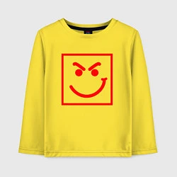 Лонгслив хлопковый детский BON JOVI HAVE A NICE DAY SMILE RED FACE, цвет: желтый