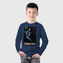 Лонгслив хлопковый детский Terminator JD, цвет: тёмно-синий — фото 2