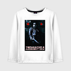 Лонгслив хлопковый детский Terminator JD, цвет: белый