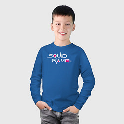 Лонгслив хлопковый детский Squid Game: Logo, цвет: синий — фото 2