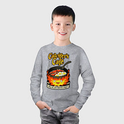 Лонгслив хлопковый детский Calcifer cook, цвет: меланж — фото 2