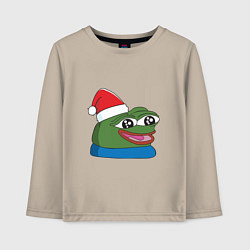 Детский лонгслив Pepe, pepe happy, Пепе хеппи, pepe happy new year